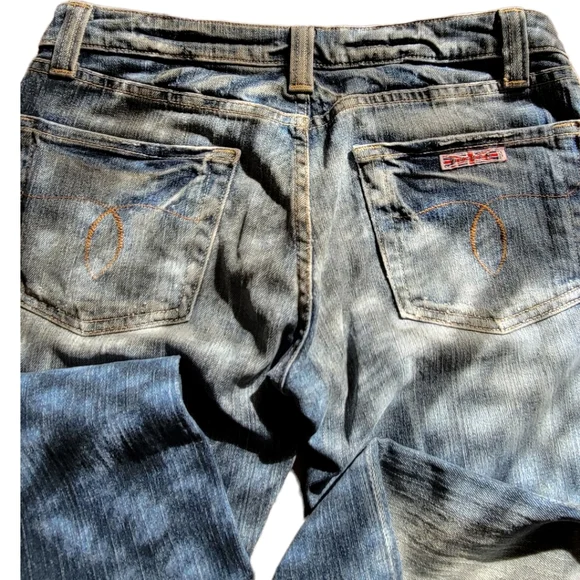 HUDSON | Vintage 2002 Made in USA Mid Waist Flared Jeans w/Zip Pockets Sz.29 - Picture 11 of 16